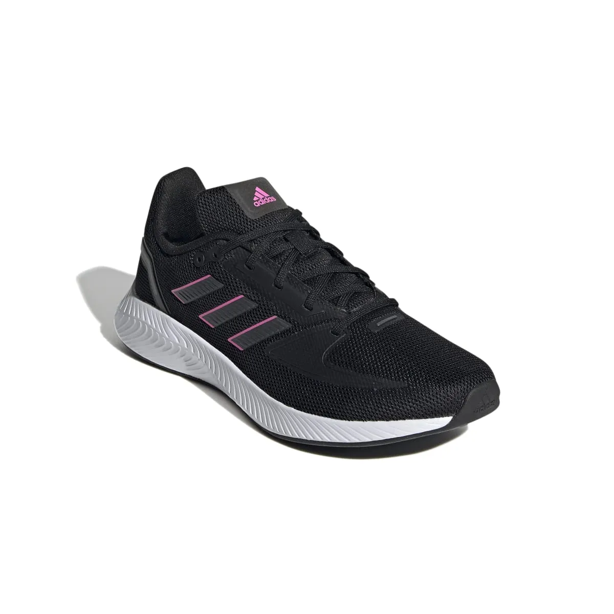 adjustable - lace shoes Suitable for all running distances ADIDAS FY9624 RUNFALCON 2.0 WMN'S (Medium) Black/Gray/Pink Mesh Running Shoes