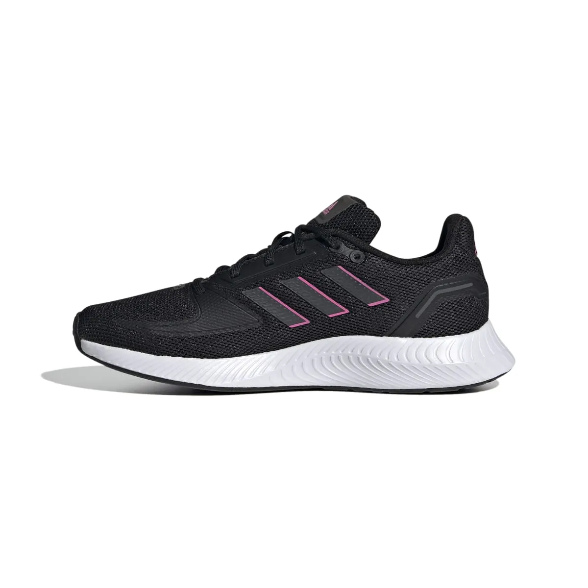 High quality materials professional runner shoes ADIDAS FY9624 RUNFALCON 2.0 WMN'S (Medium) Black/Gray/Pink Mesh Running Shoes