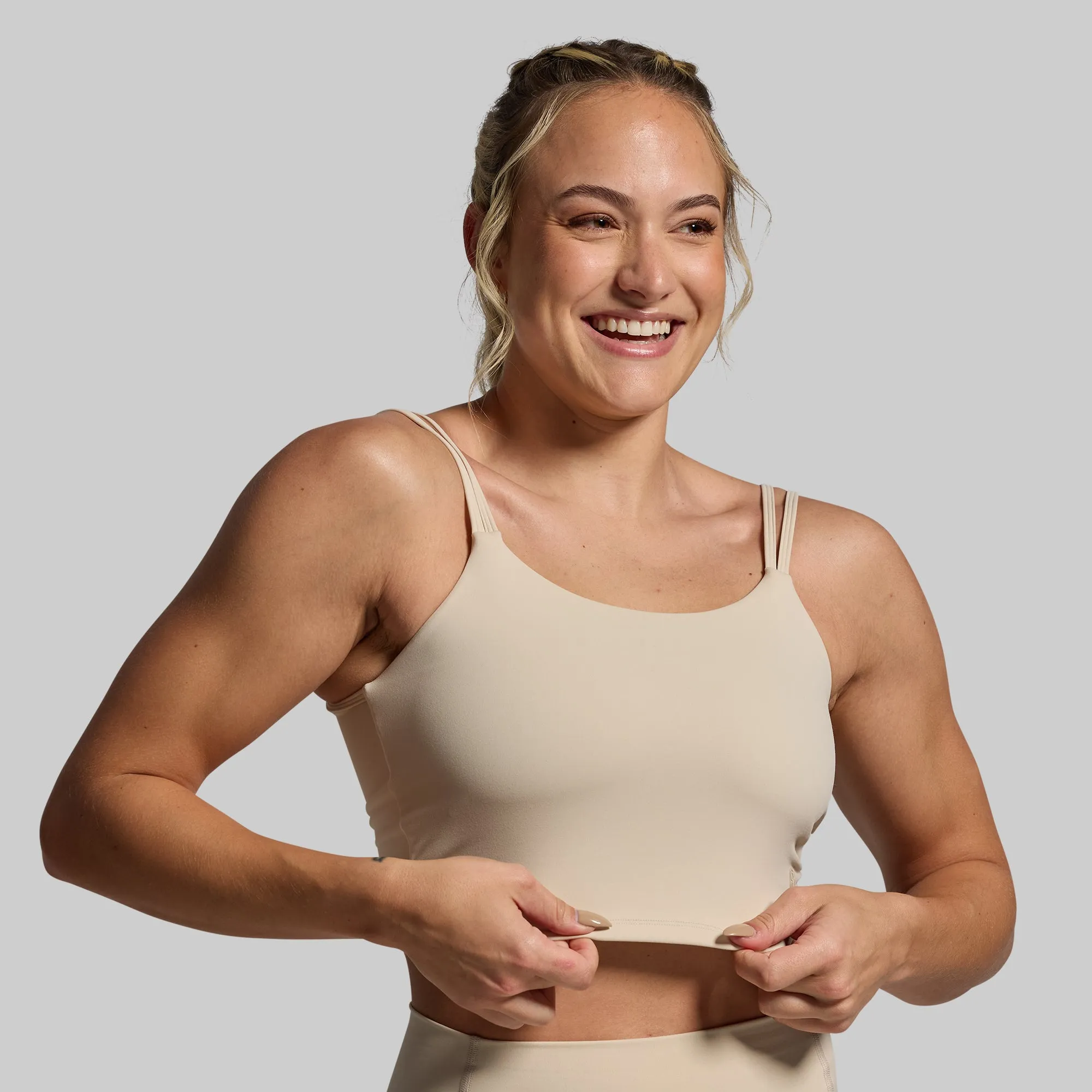 High Impact Support Don't Get It Twisted Sports Bra (Oatmeal)