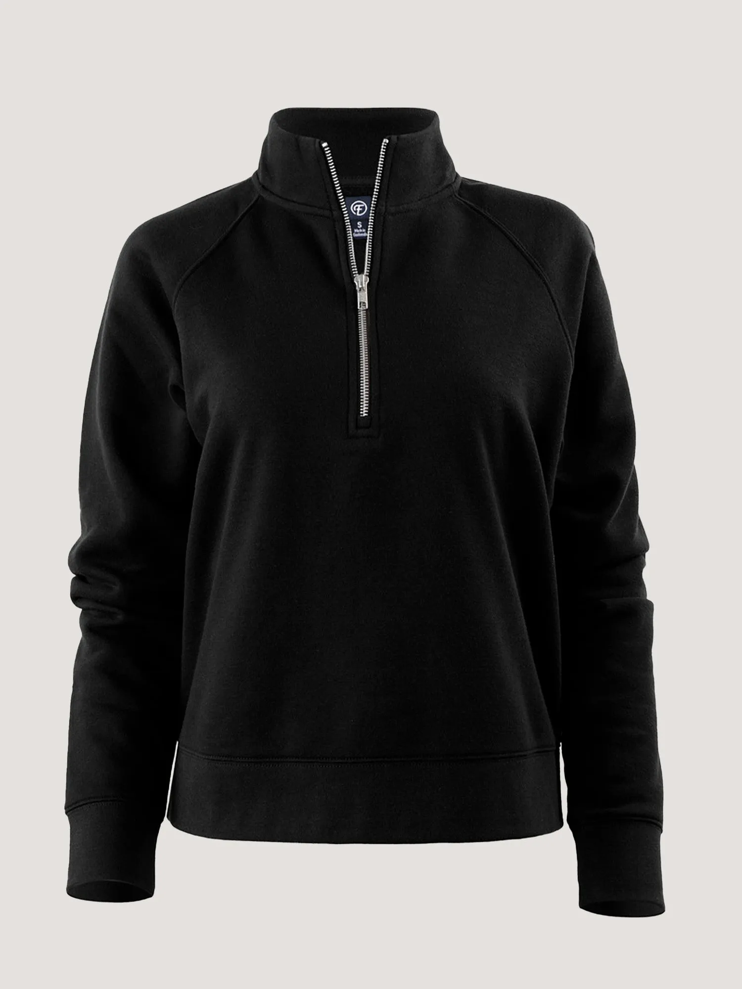 Women's Black Half Zip Street Wear