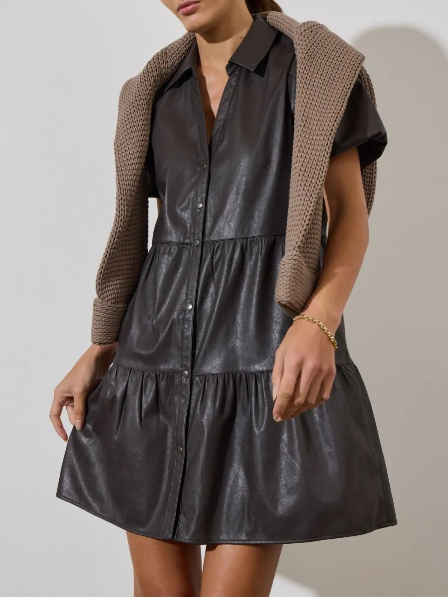 Vibe Choice solo wear The Havana Vegan Leather Mini Dress