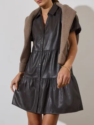 Vibe Choice solo wear The Havana Vegan Leather Mini Dress