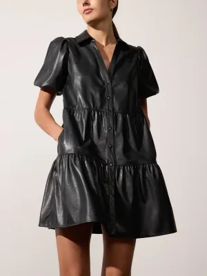 boho vibe The Havana Vegan Leather Mini Dress