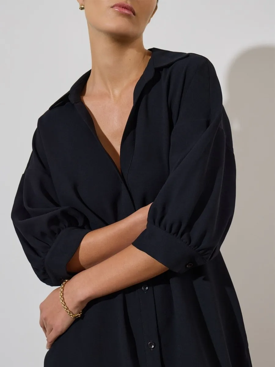 Flowy summer gown The Kate Crepe Belted Dress