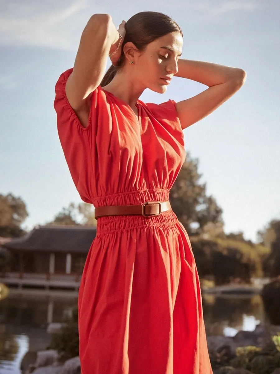 The Mina Dress Coastal Chic wrap waist