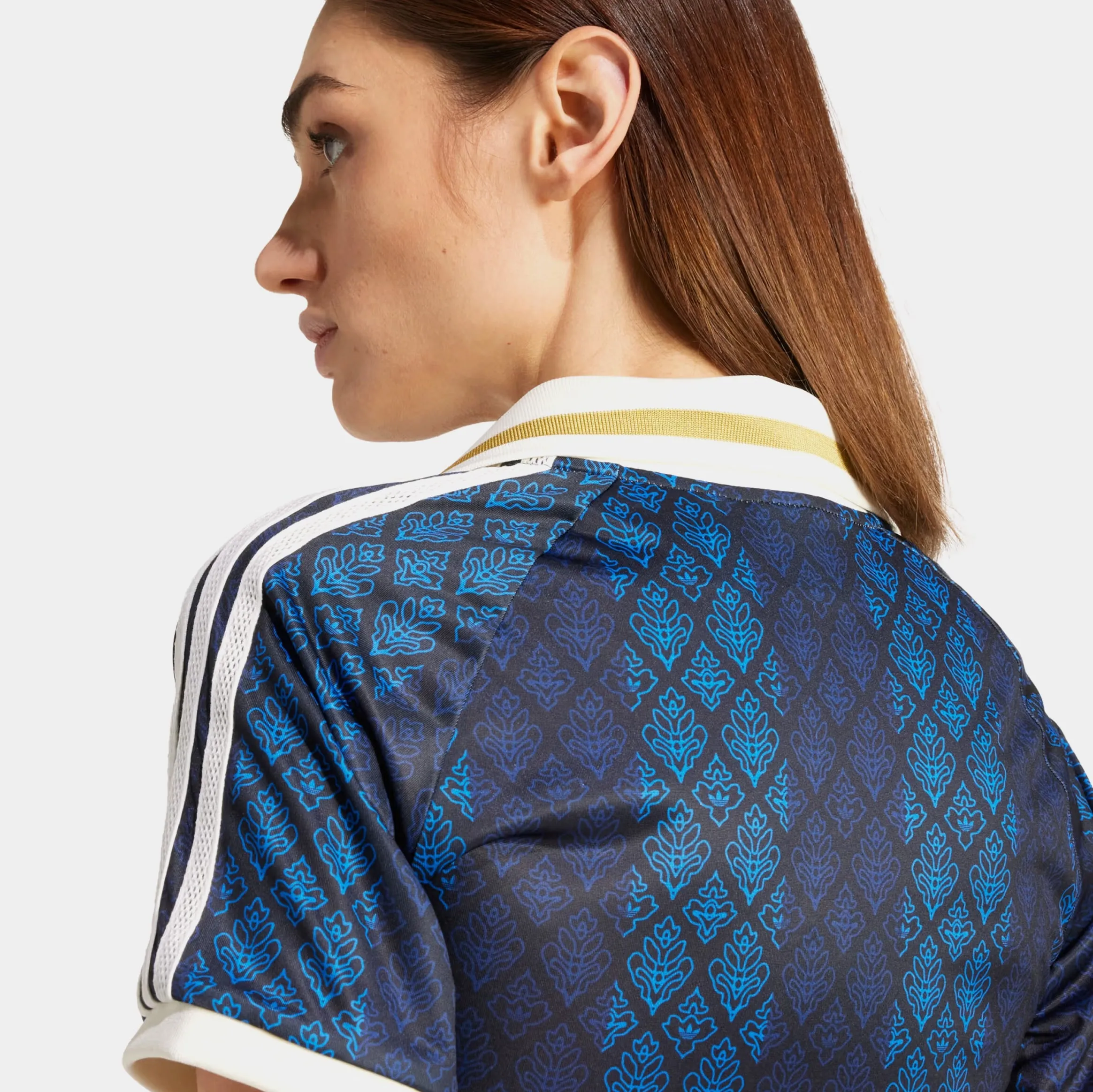 Originals Retro Crop Polo Womens Short Sleeve Shirt (Black/Night Indigo) MoistureWicking Fabric