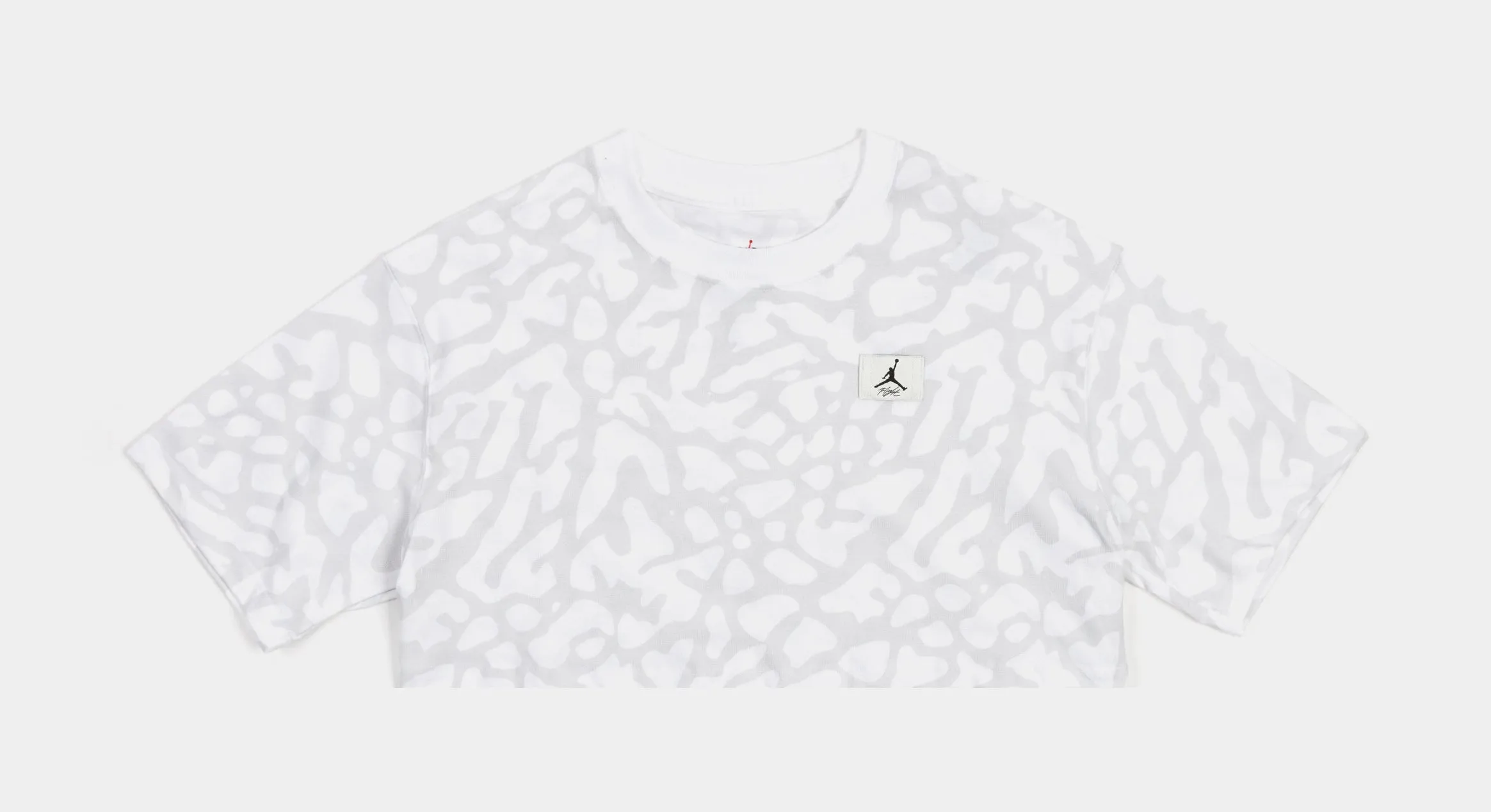 Cropped GFX Womens Short Sleeve Shirt (White/Grey) Opaque Core Wonder Fit