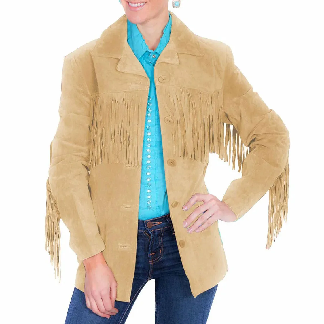 Scully Women's Old Rust Fringe Suede Jacket Shrink resistant