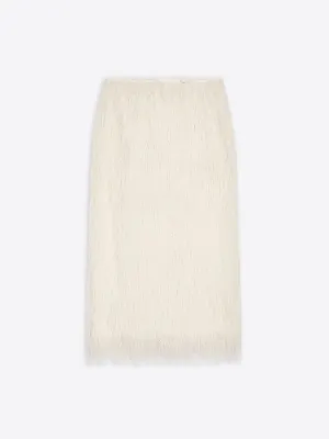 Neat Look Silk Touch Fringed skirt