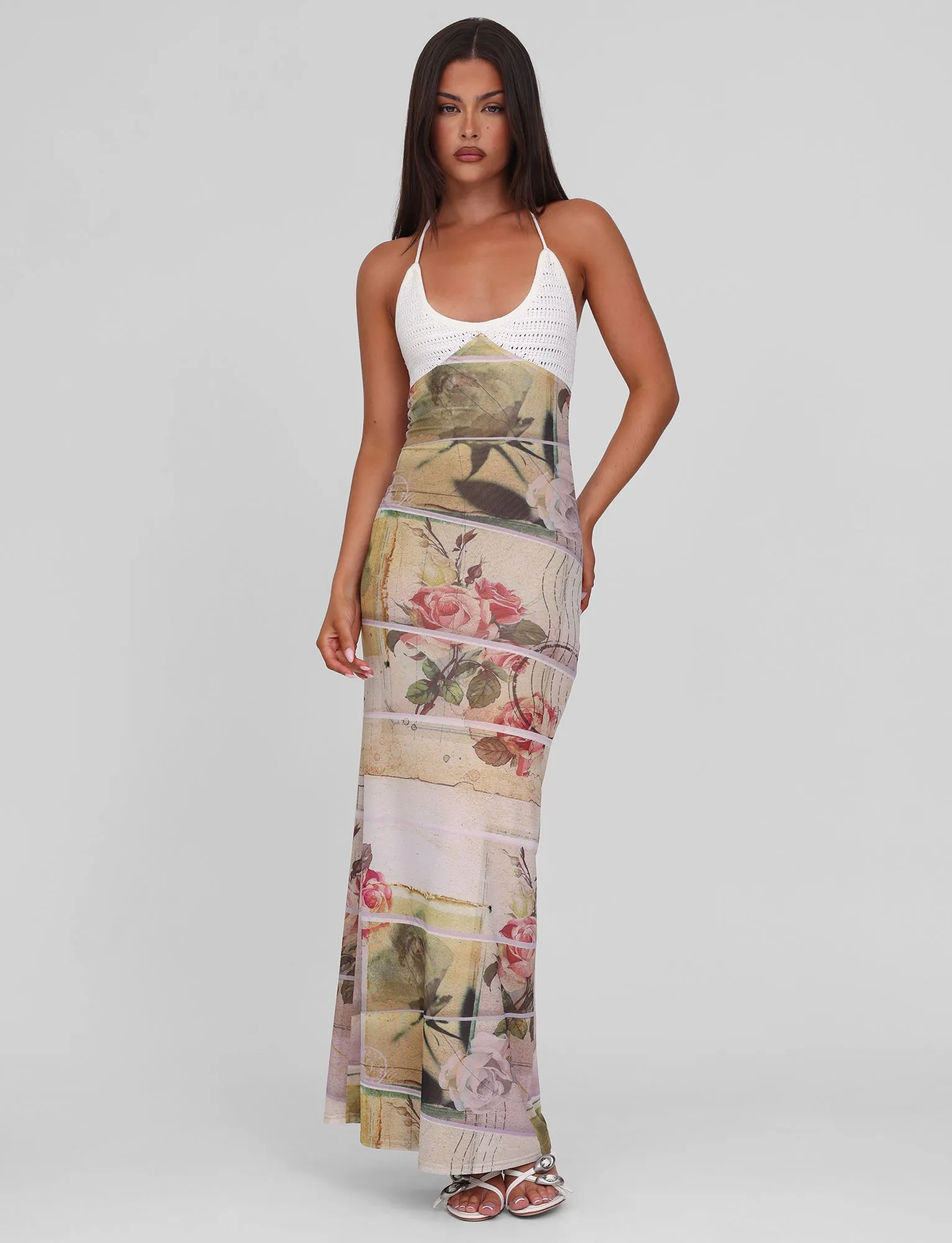 Chill Friendly Street Mode TILLEY MAXI DRESS - ROSE POSTCARD