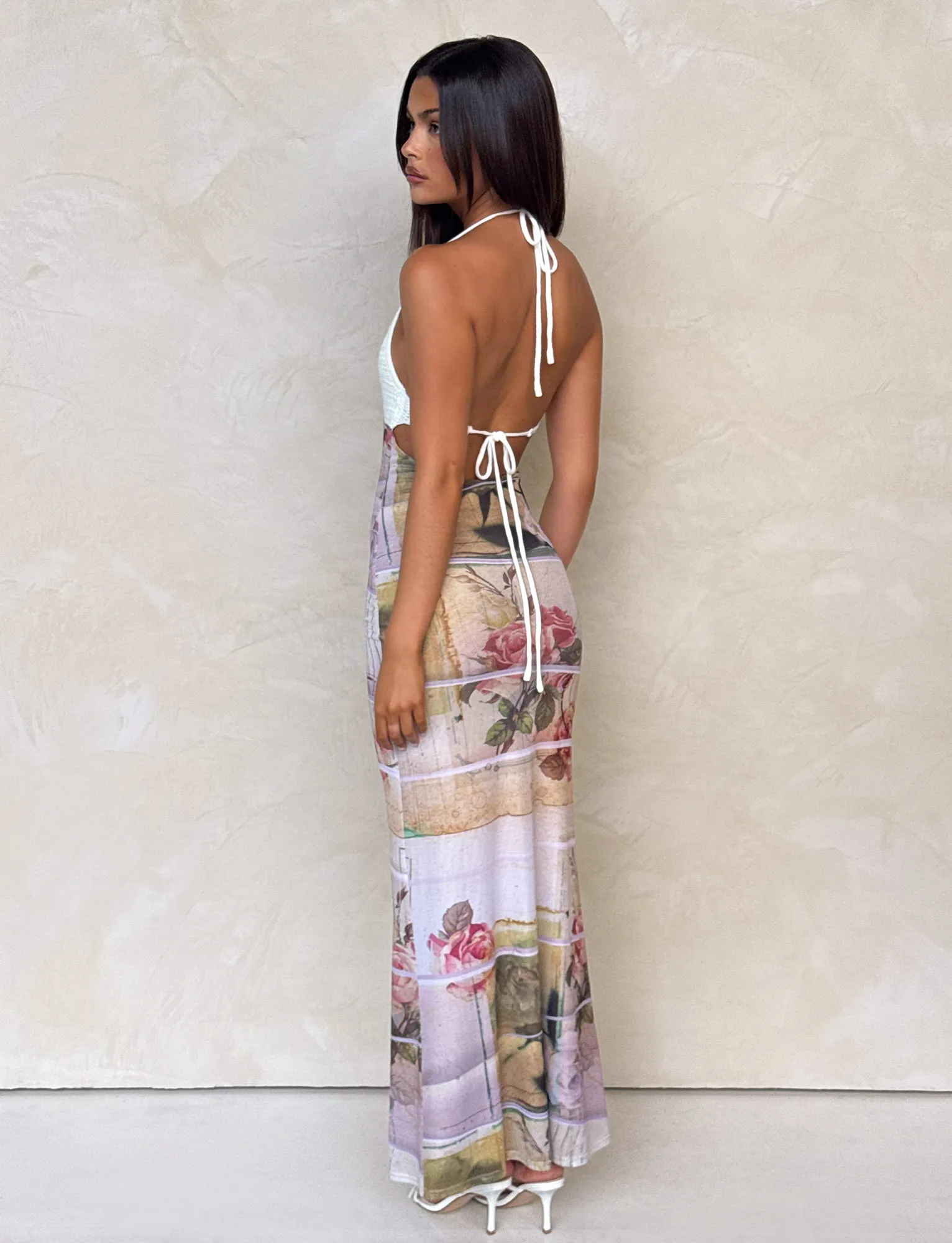 Bright Bloom TILLEY MAXI DRESS - ROSE POSTCARD