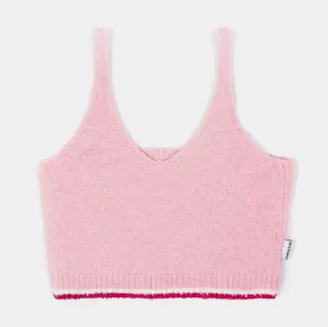 Tipped Sweater Tank Womens Short Sleeve Shirt (Pink) DoubleStitched Translucent Soul