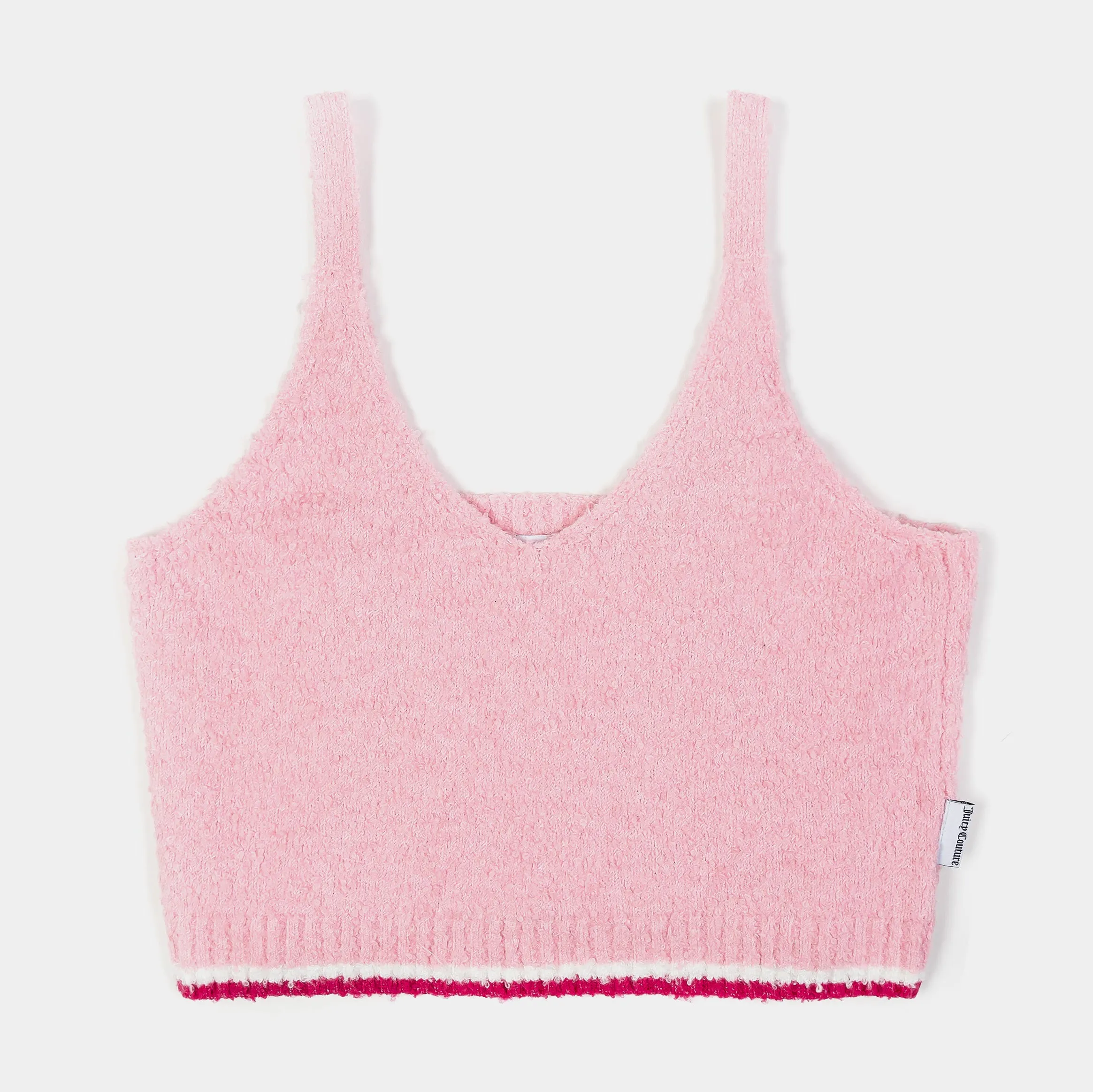 Tipped Sweater Tank Womens Short Sleeve Shirt (Pink) winter clothing Bright Color
