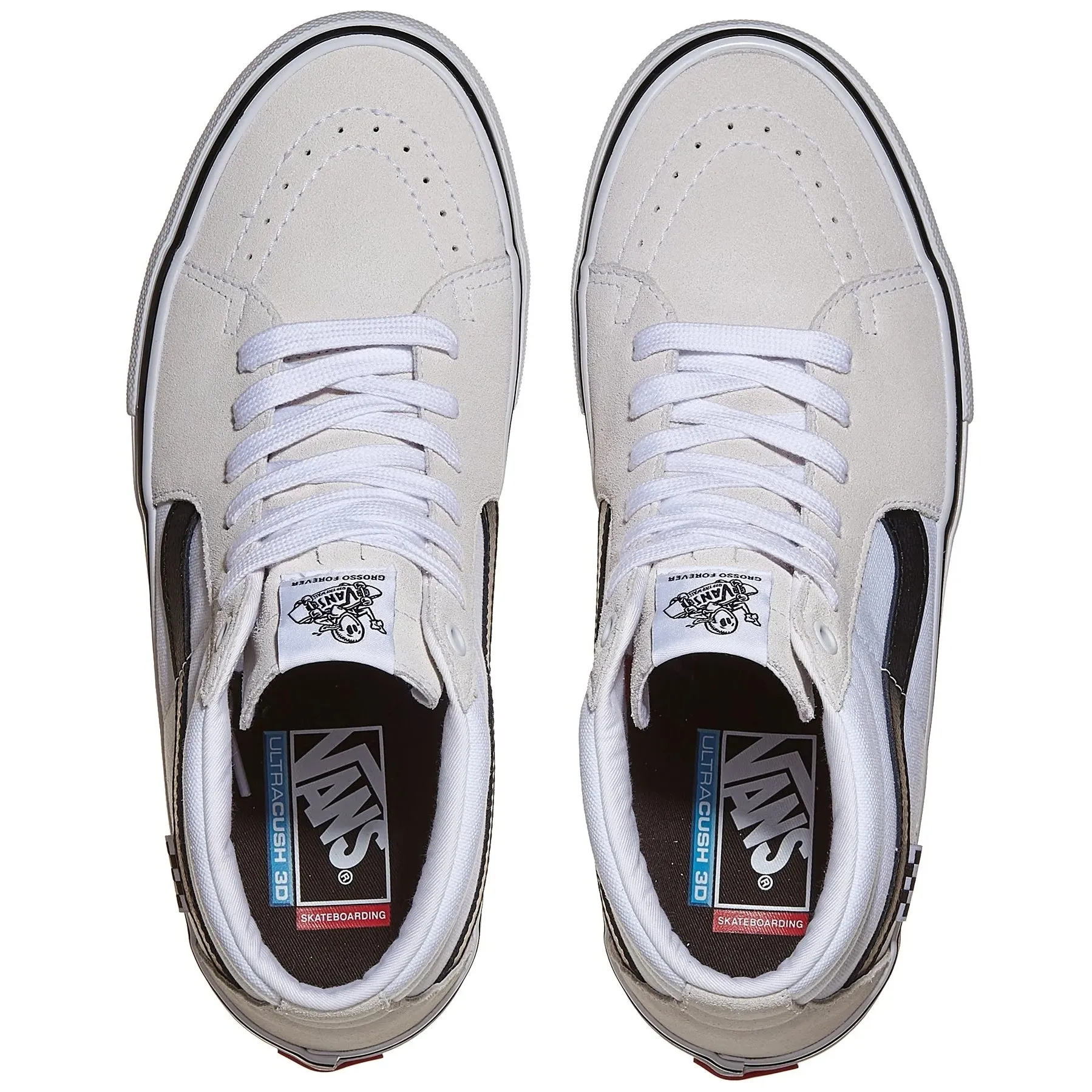 Vans Skate Grosso Mid White/Black Rapid Step Smooth Form