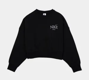 Calm Ease Handmade Fit NSW Phoenix Fleece Oversized Womens Crewneck (Black)