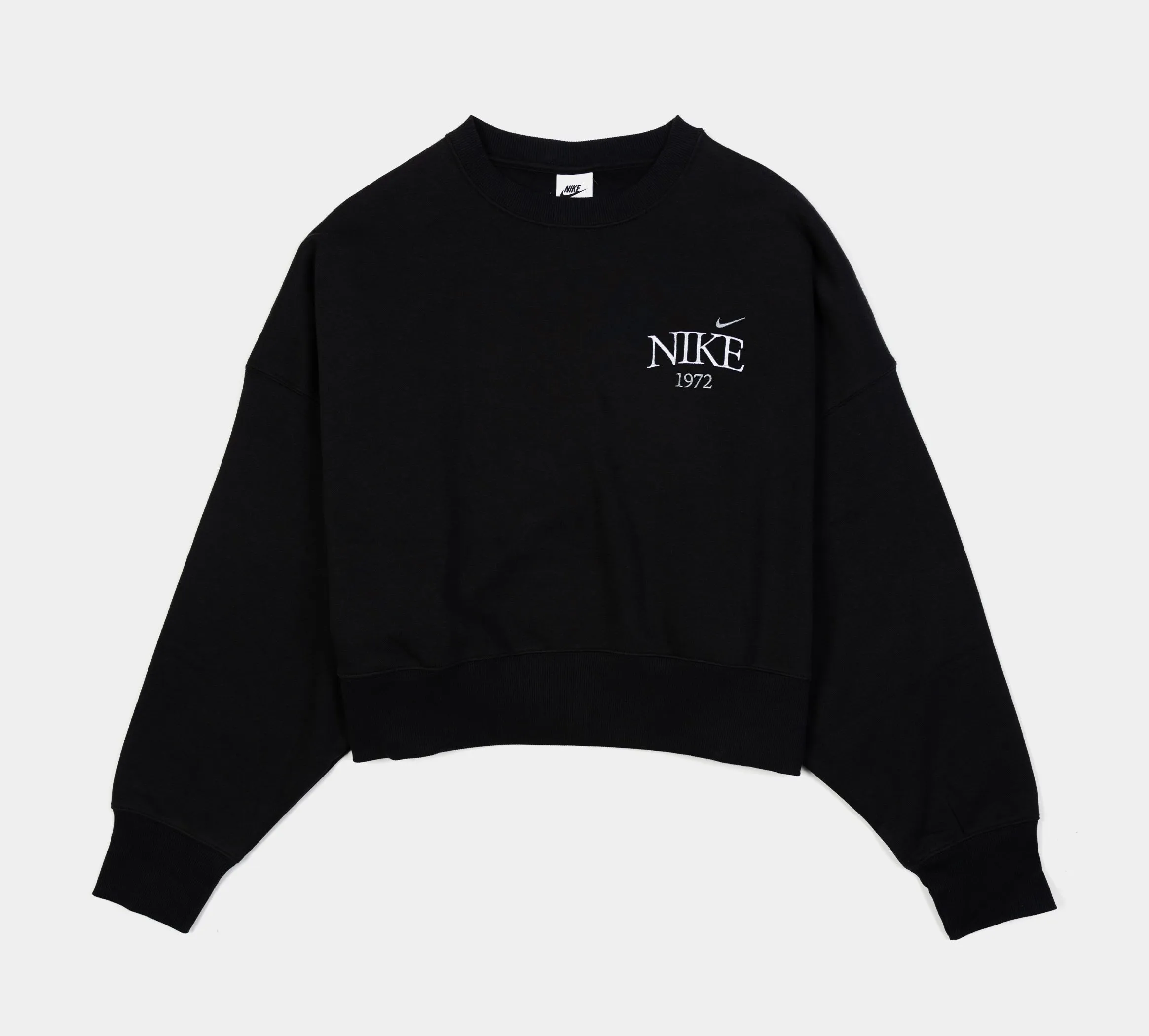 Calm Ease Handmade Fit NSW Phoenix Fleece Oversized Womens Crewneck (Black)