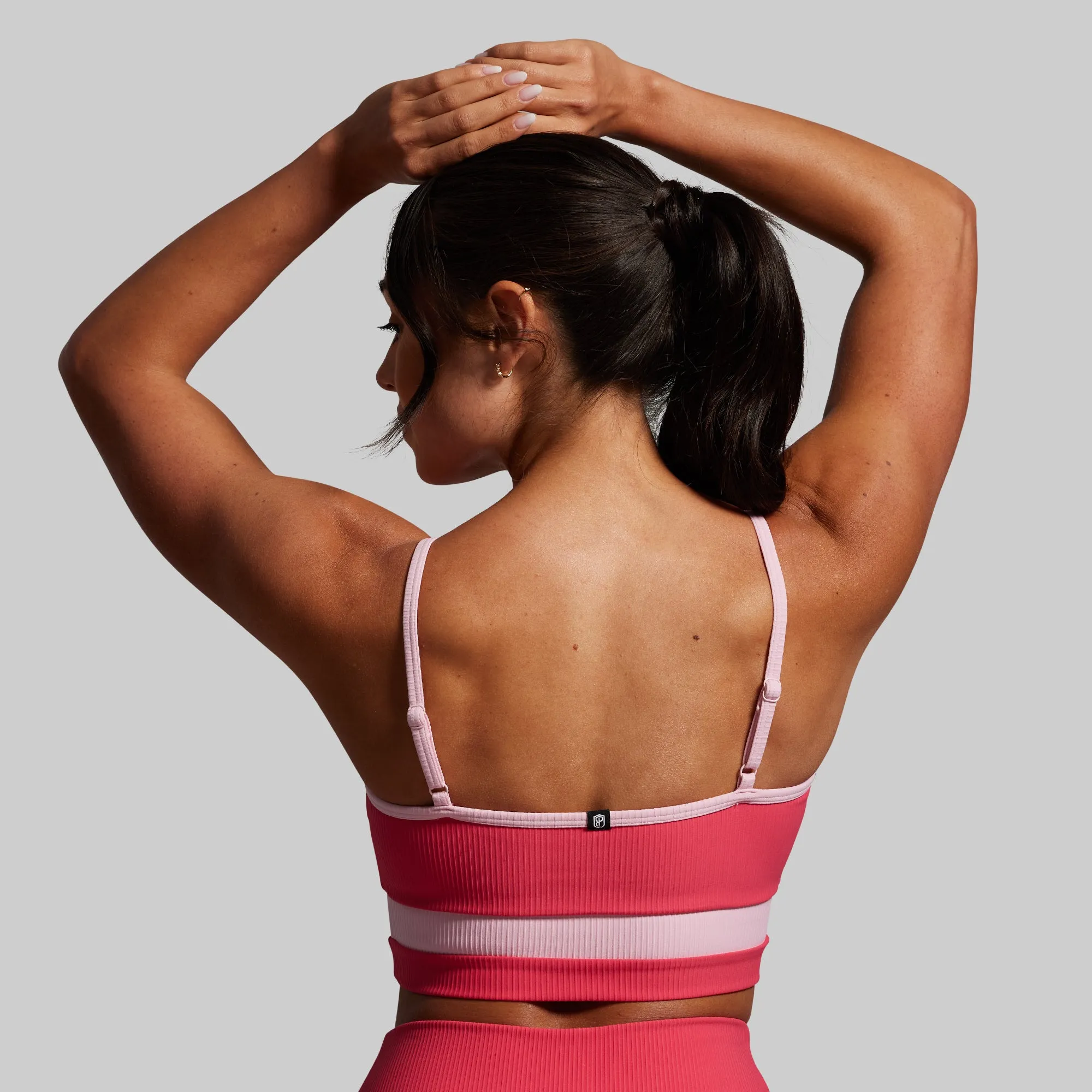 Comfortable Closure Out of Line Sports Bra (Watermelon)