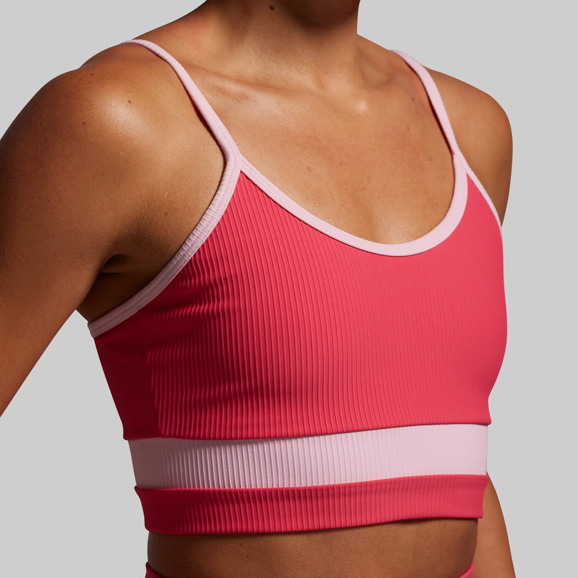 Out of Line Sports Bra (Watermelon) Striped activewear