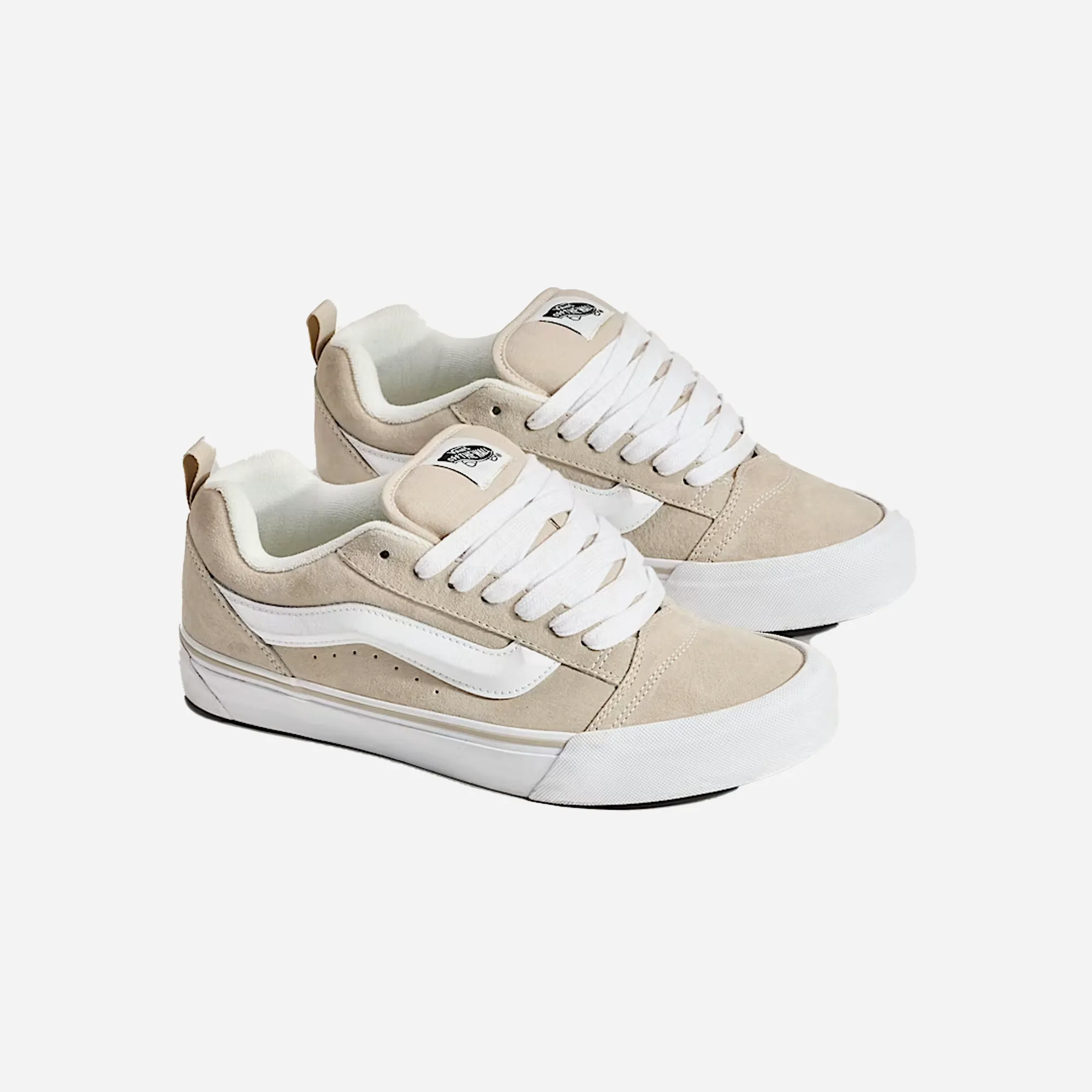 Light Reflection Vans Knu Skool Suede Shoe Neutral Beige