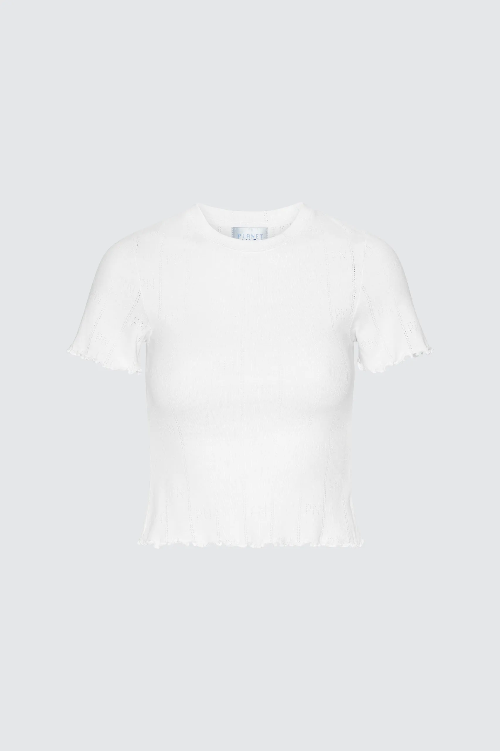 BABY1 CROPPED SS POINTELLE Outdoor Outfit Style