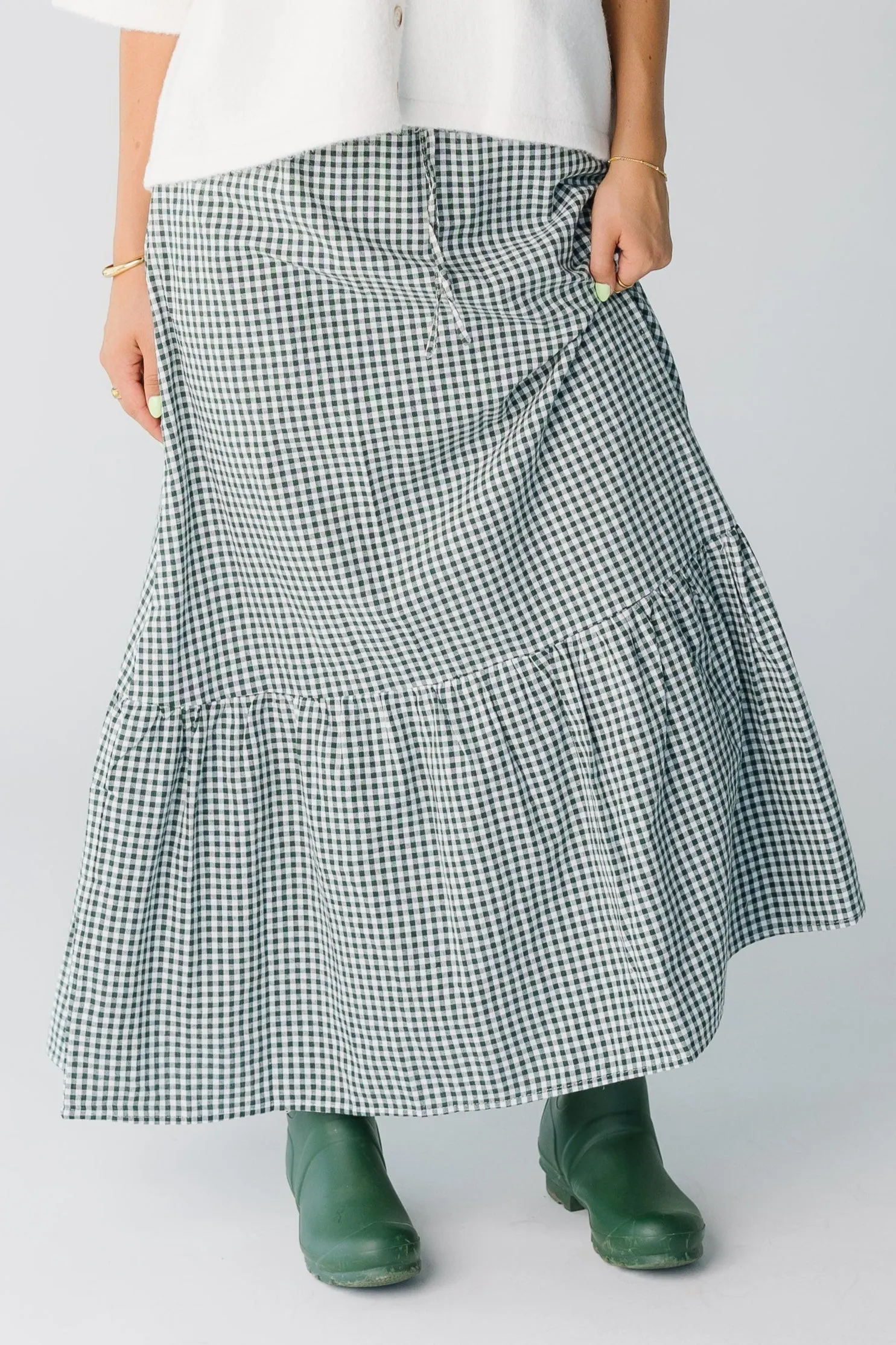 Local Artisan Clean Fit Tricia Gingham Skirt