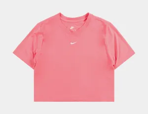 ReinforcedHem MachineWashable Fabric NSW Essential Slim Fit Crop Womens Short Sleeve Shirt (Pink)