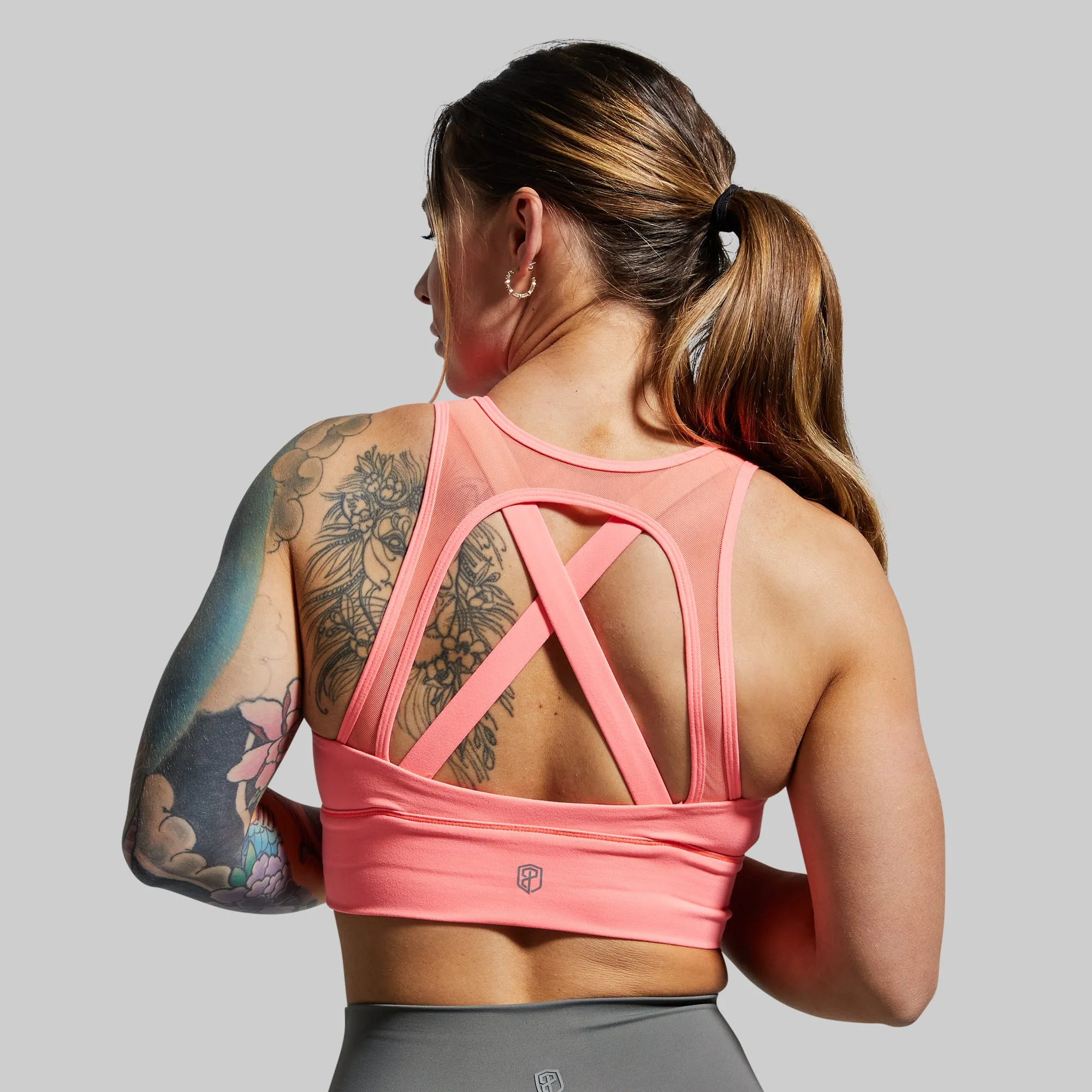 Tasseled edges X-Factor Sports Bra (Coral)