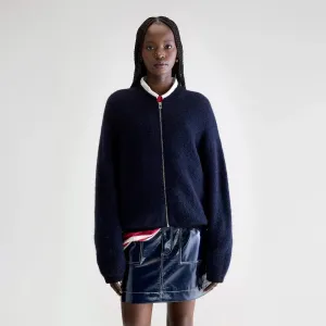 Asedi Zip-Up Cardigan (Navy) Quick Dry Weaving LowMaintenance Care