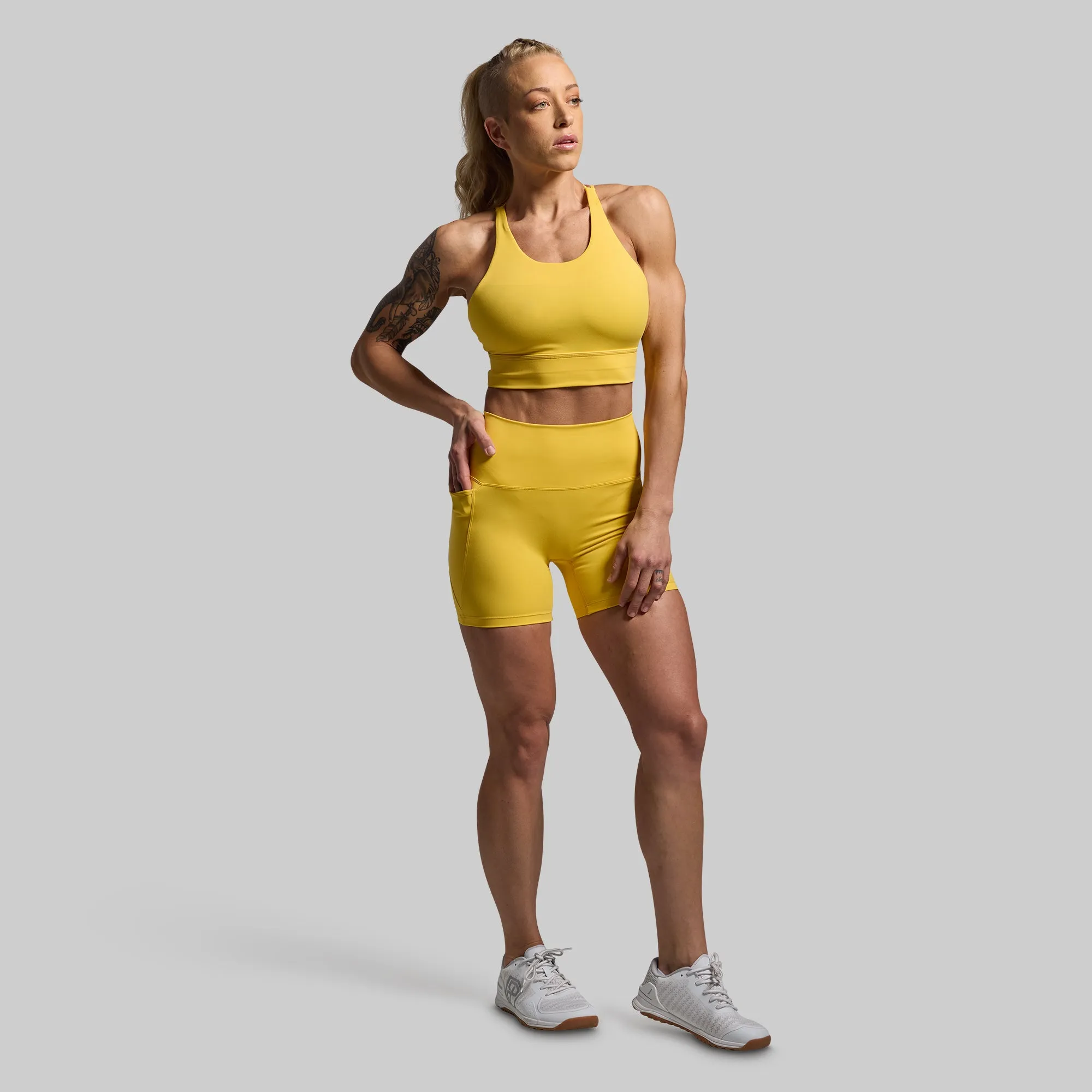 Untamed Sports Bra (Golden) Thick Straps