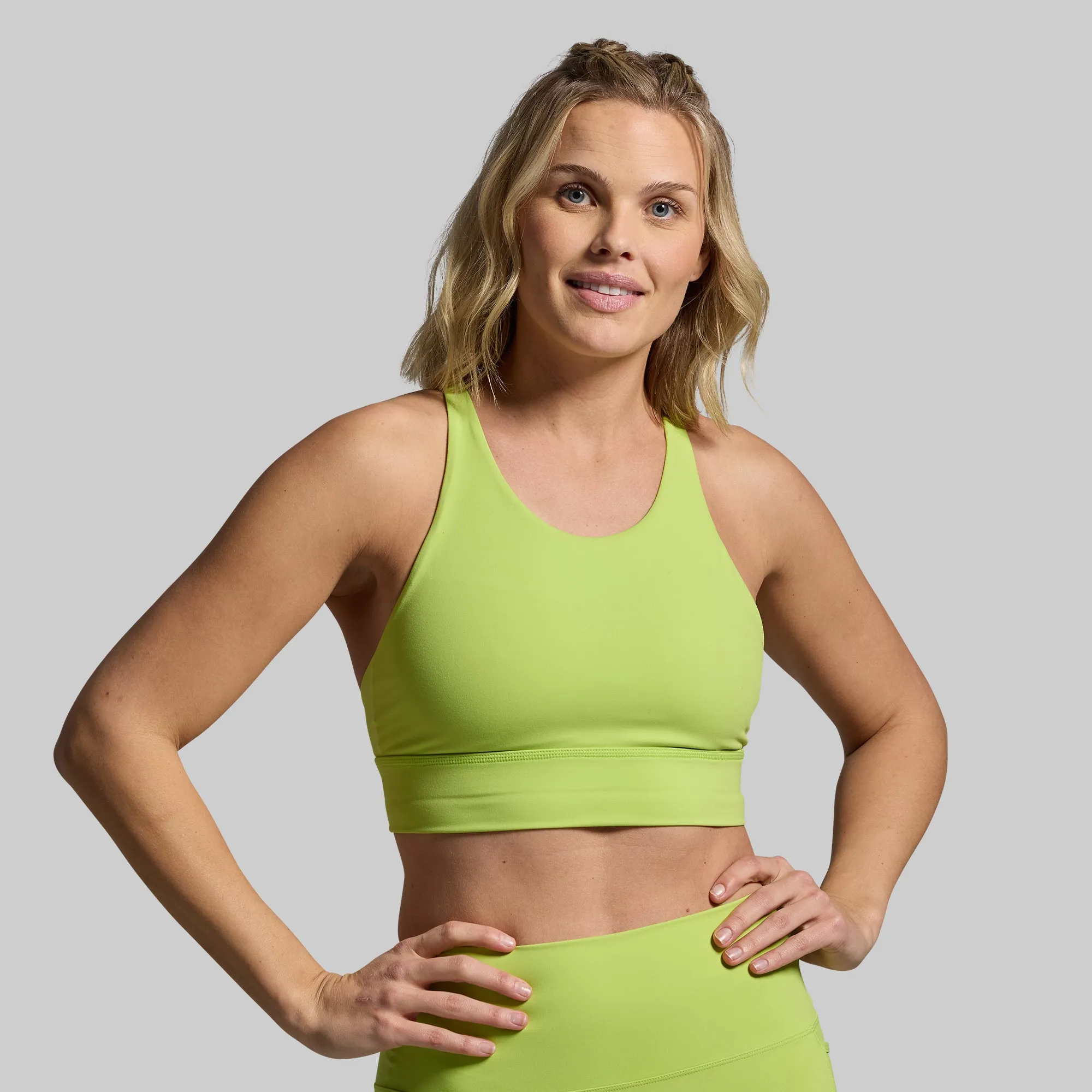 Untamed Sports Bra (Lime) Flexible Cup