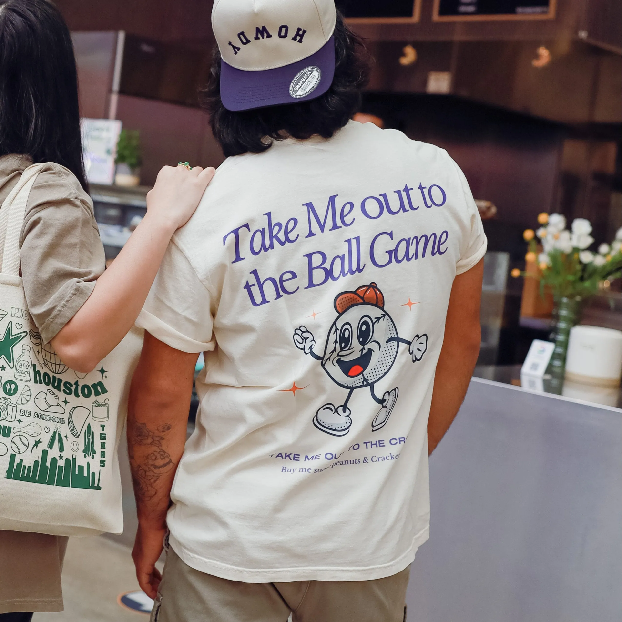 EasyCare Fabric Printed uniqueness Take Me Out to The Ball Game Graphic Tee