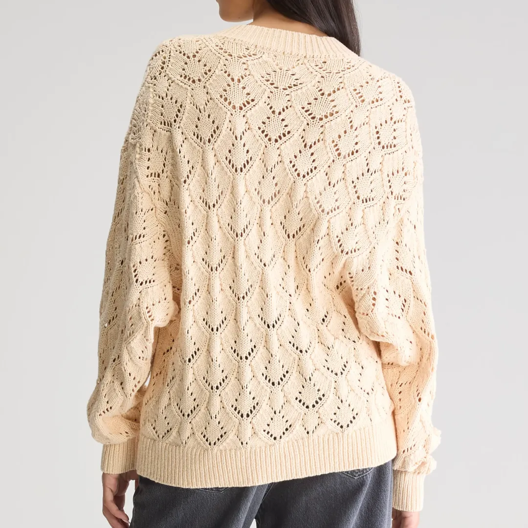 Allady Zipped Cardigan (Ivory) Off Duty Look