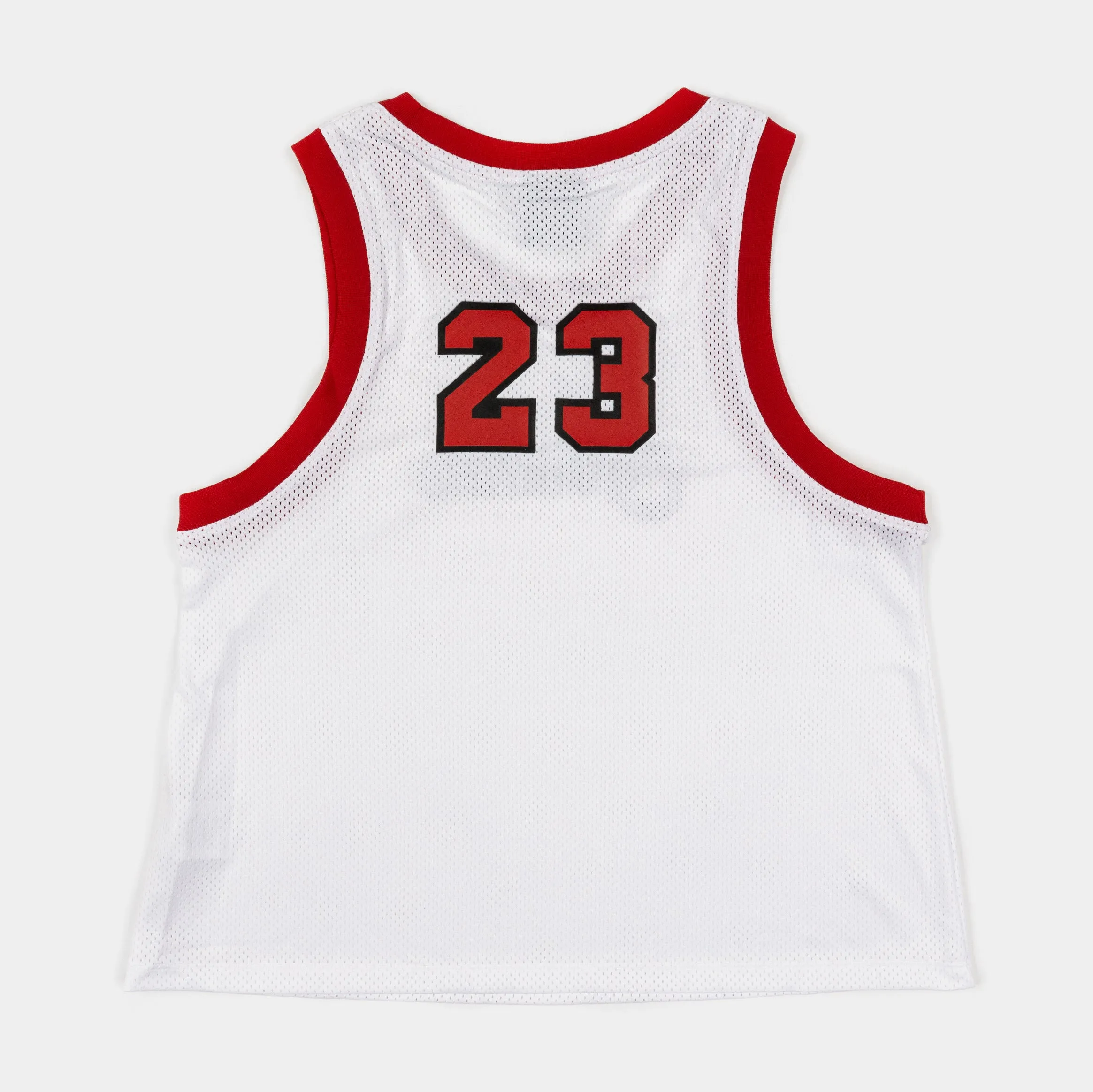 Jersey 23 Tank Womens Short Sleeve Shirt (White/Red) SeamlessPockets DoubleStitched Seams