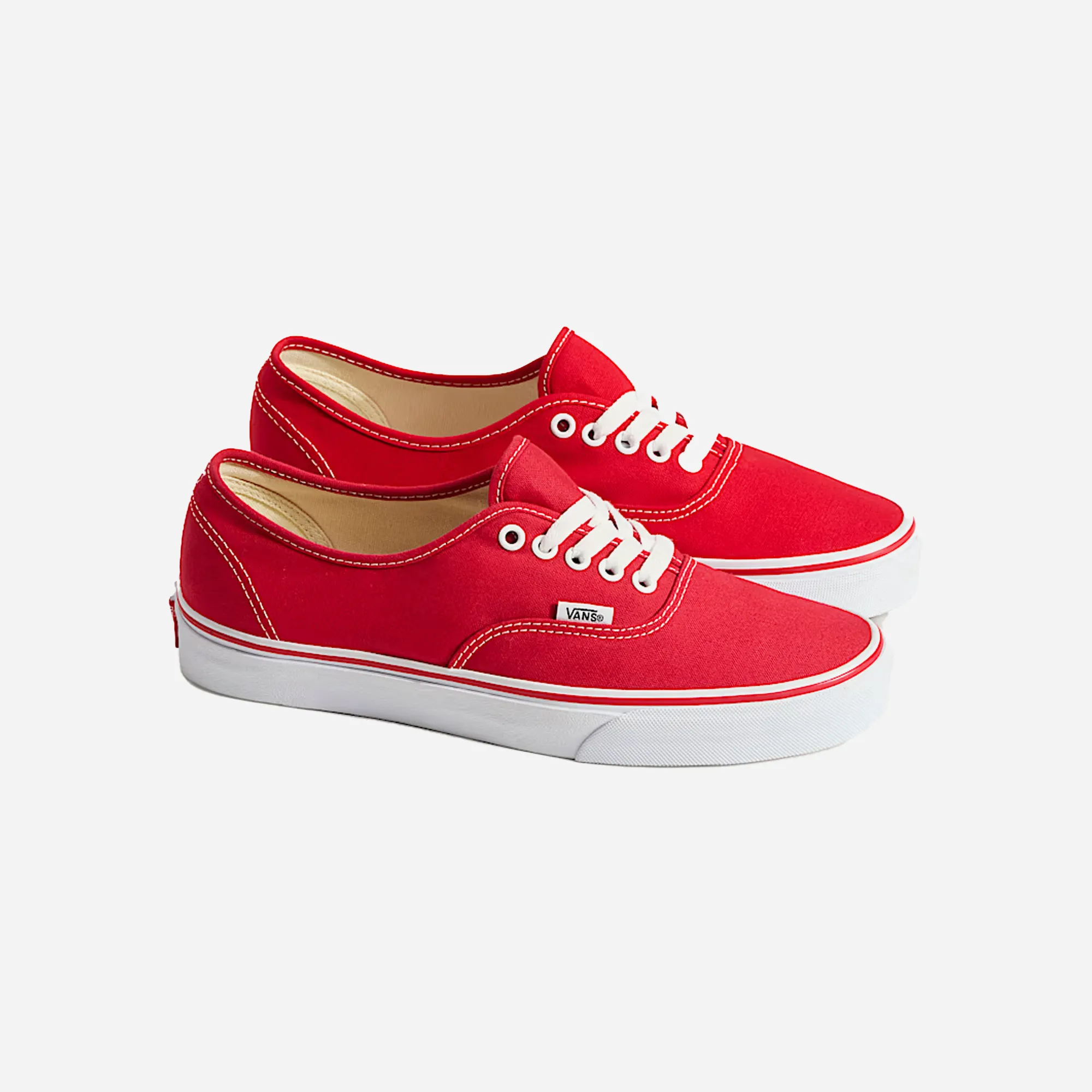 Stylish Minimal Scratch Resistant Toe Vans Authentic Shoe Red
