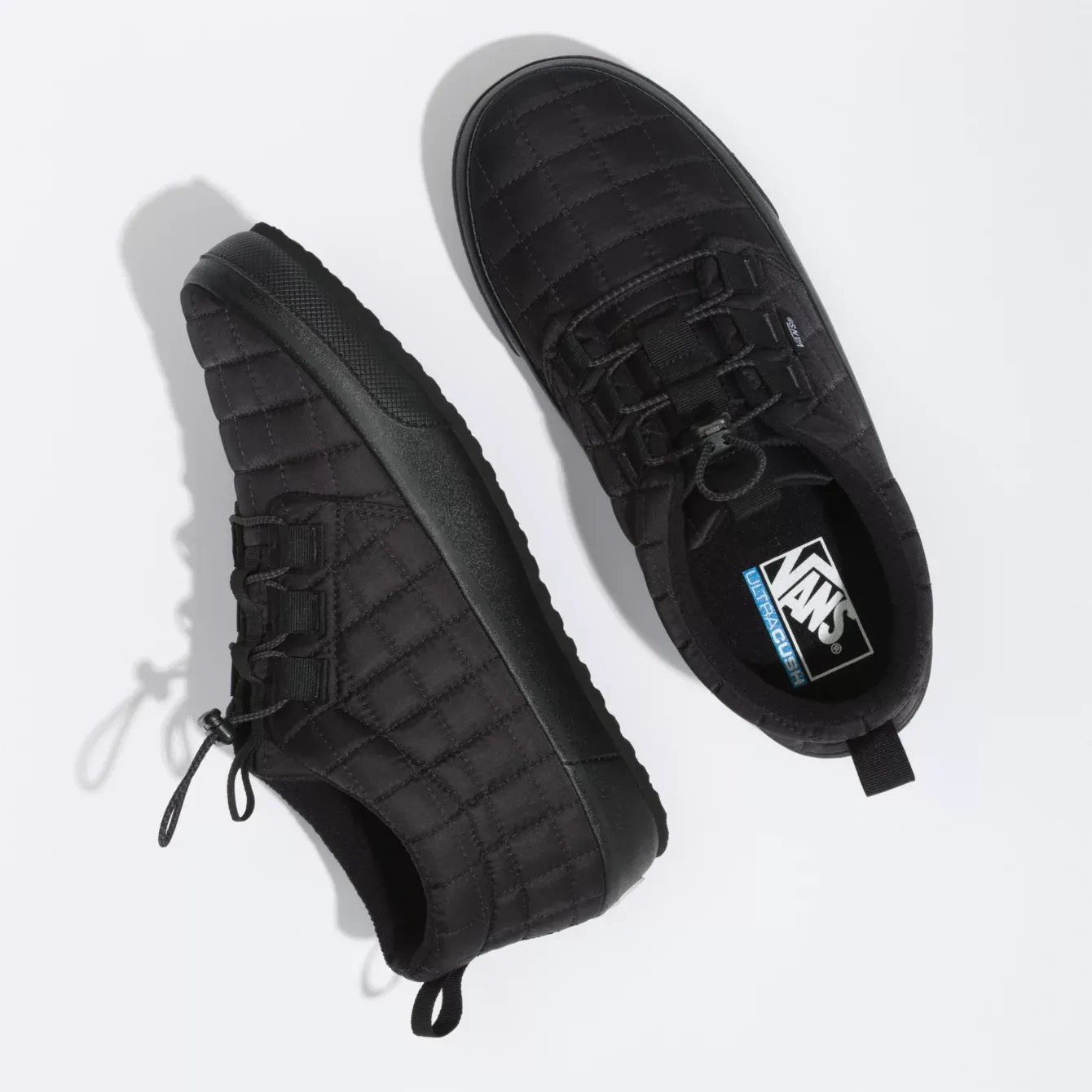 Vans Chukka Slip-Er Black/Black Nylon All Day Support Easy Slide