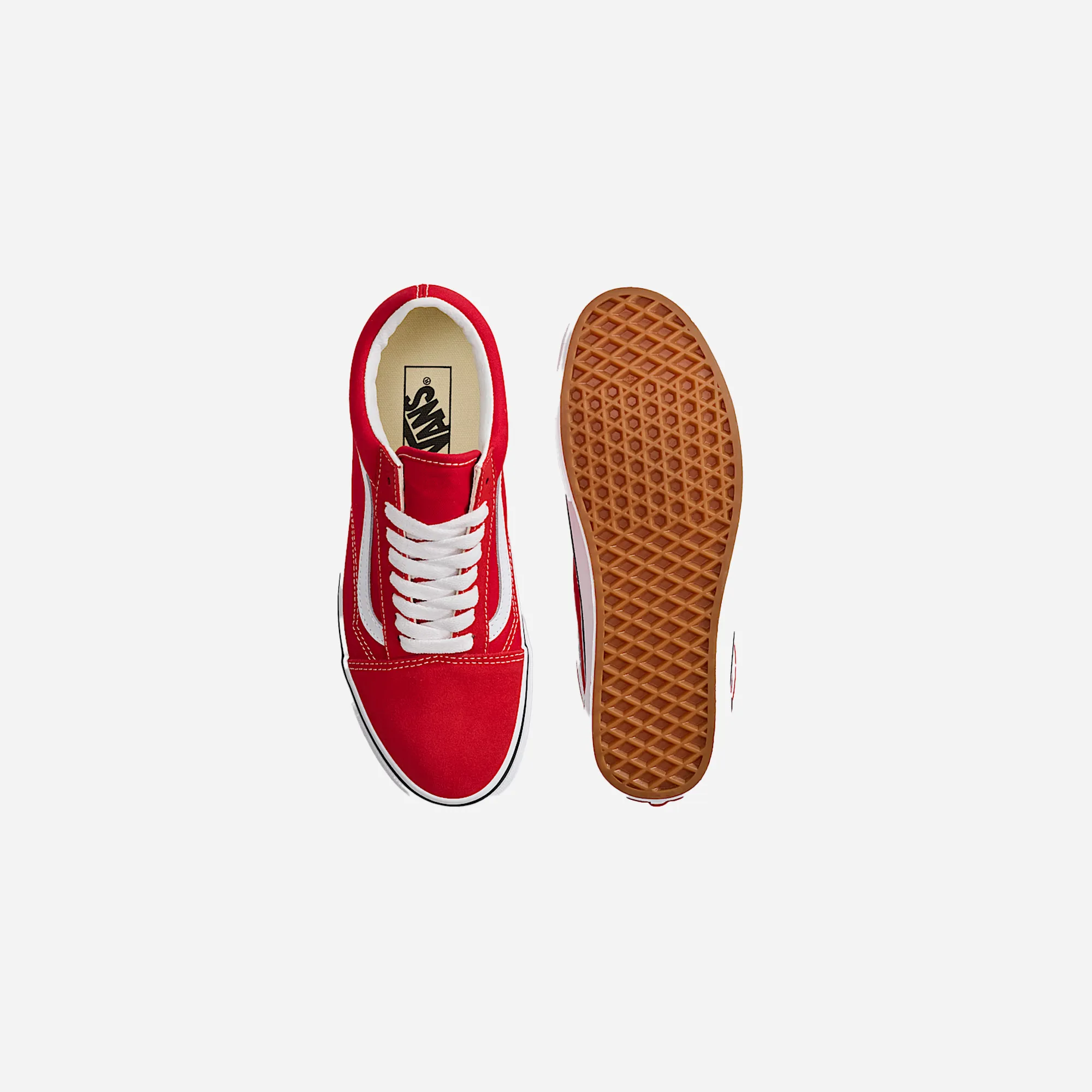 Vans Old Skool Shoe Racing Red / White Fashion Fit
