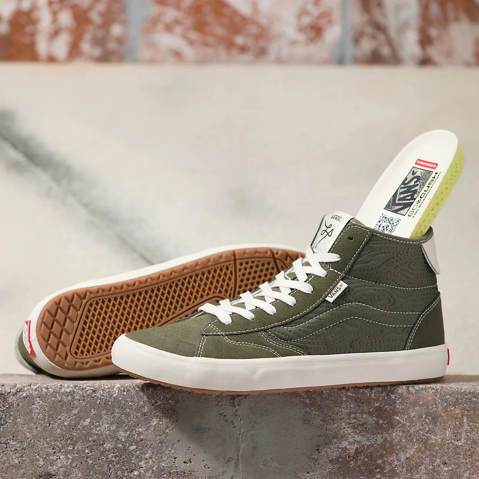 Comfortable ankle Vans The Lizzie Quilted Grape Leaf