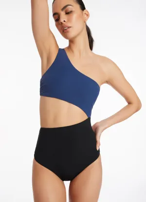 fashion lover Versa One Shoulder One Piece - Pacific Blue