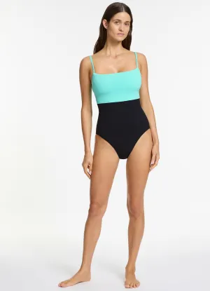 Versa Rib Minimal Tank One Piece - Black / Dolce space-saving