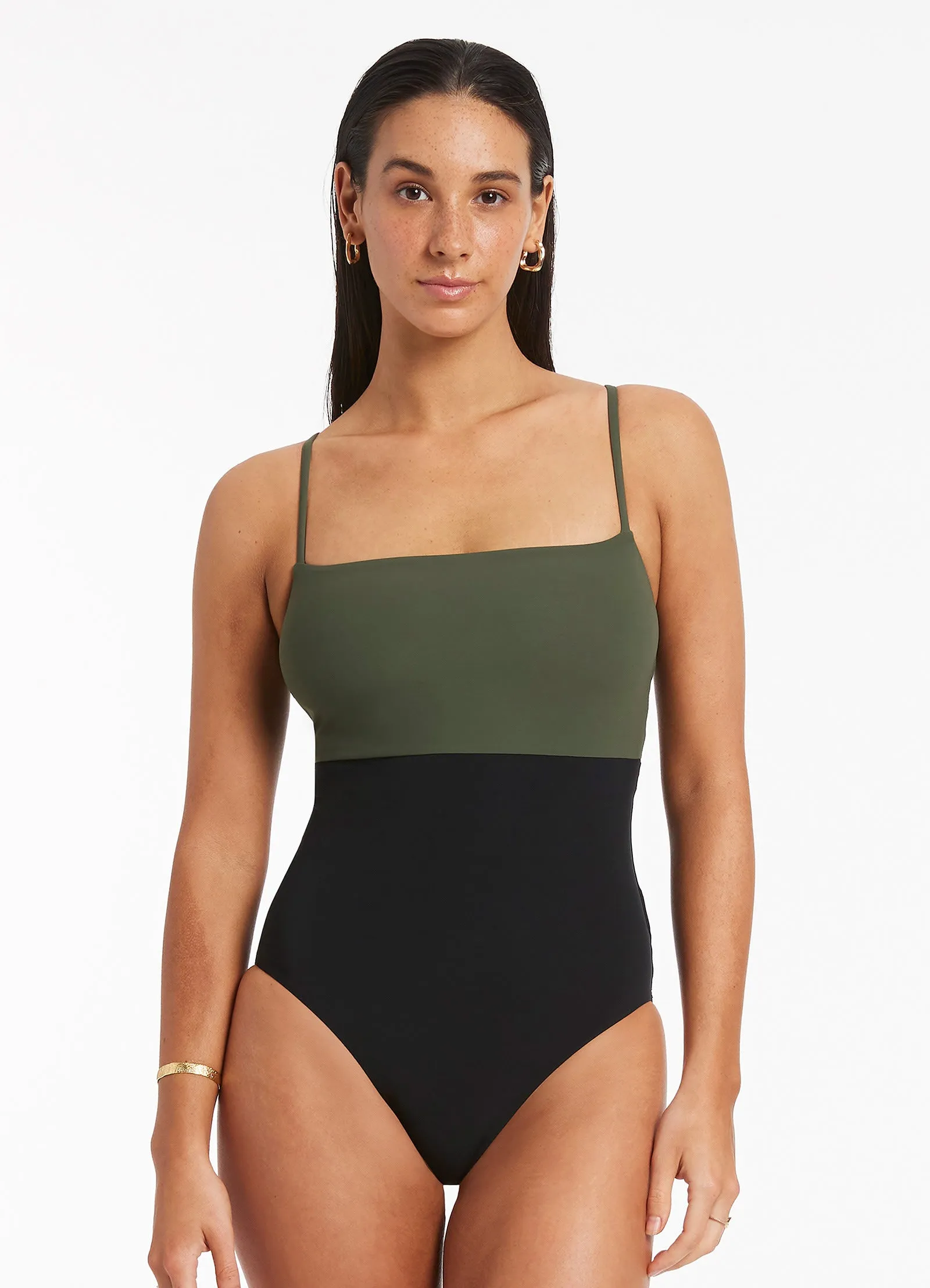 Versa Tank One Piece - Olive Coastal Wear Odor Control Treatment