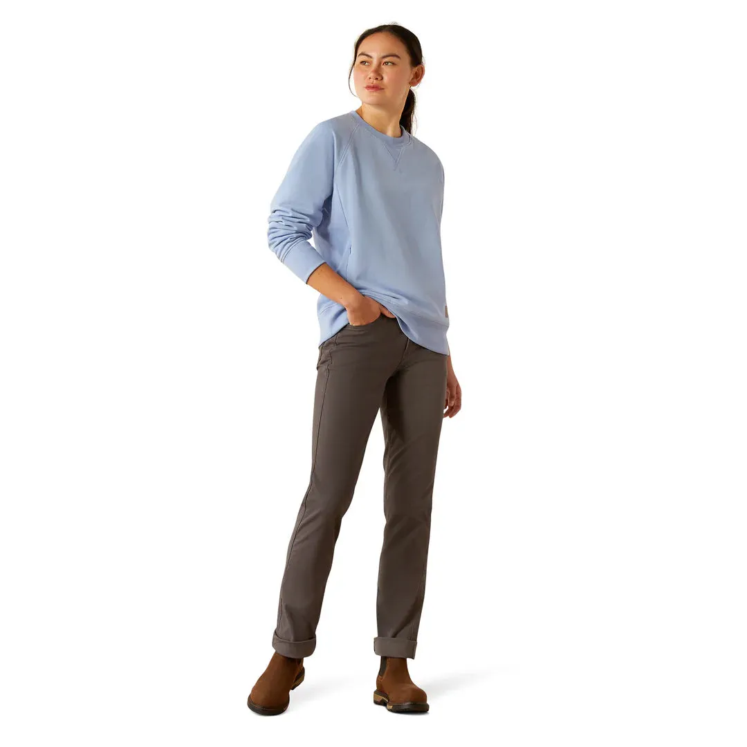 Ariat Women's Rebar Workman Washed Fleece Sweatshirt in Lavender Lustre (Available in Plus Sizes) Relaxed Vibes