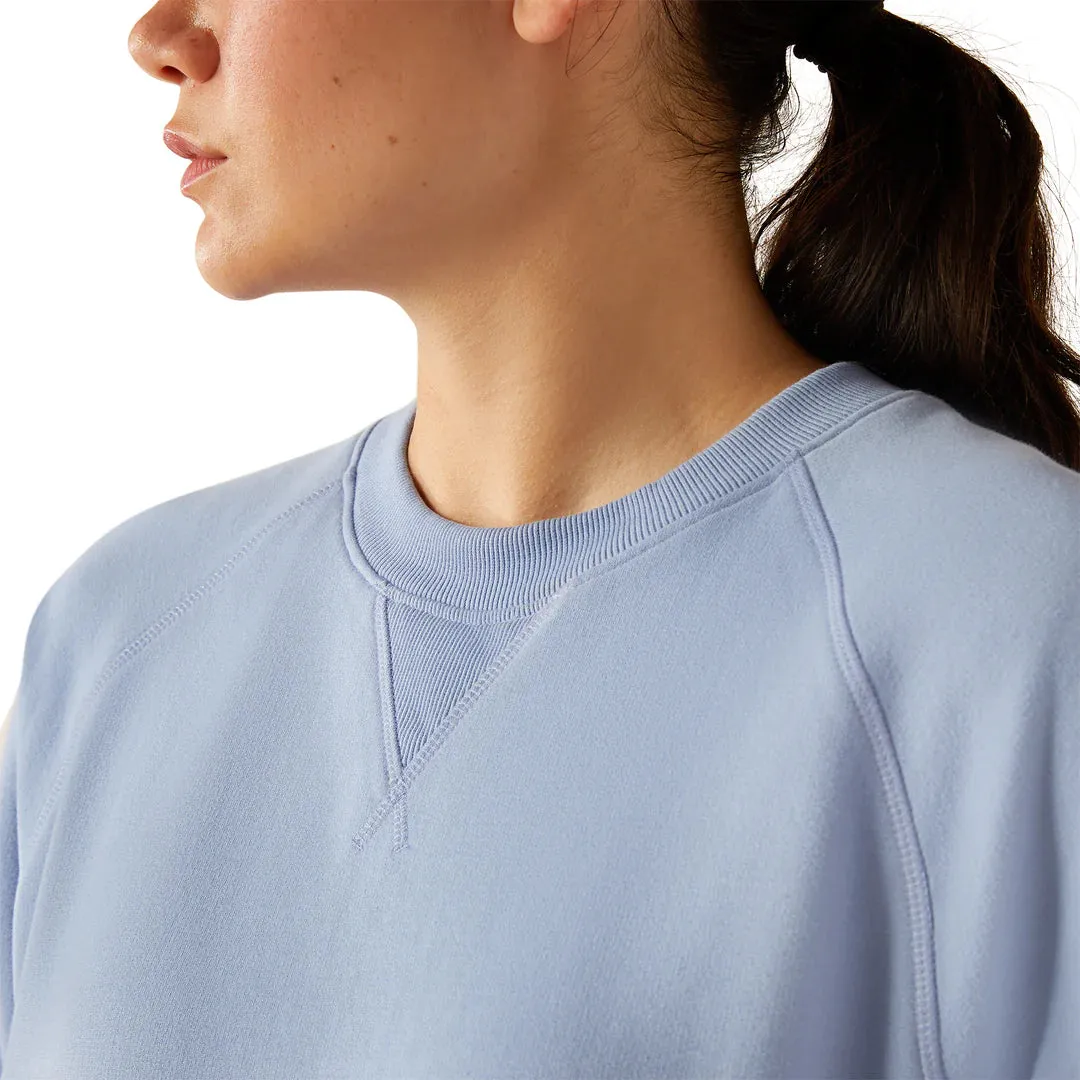 Ariat Women's Rebar Workman Washed Fleece Sweatshirt in Lavender Lustre (Available in Plus Sizes) Hoodie Style