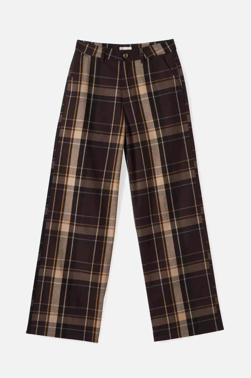 Victory Full Length Wide Leg Pant - Seal Brown/Bright Gold Wide fit Windproof Membrane