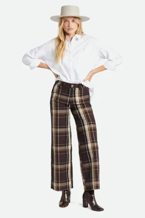 Victory Full Length Wide Leg Pant - Seal Brown/Bright Gold AntiSlipGrip Sport Wear Fit
