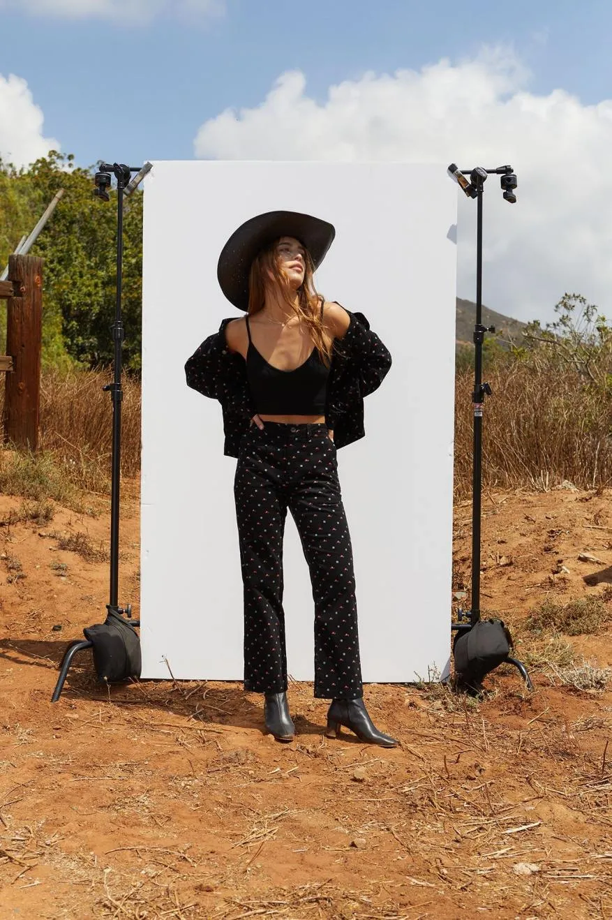 Victory Pant - Black Ditsy ReinforcedHemline