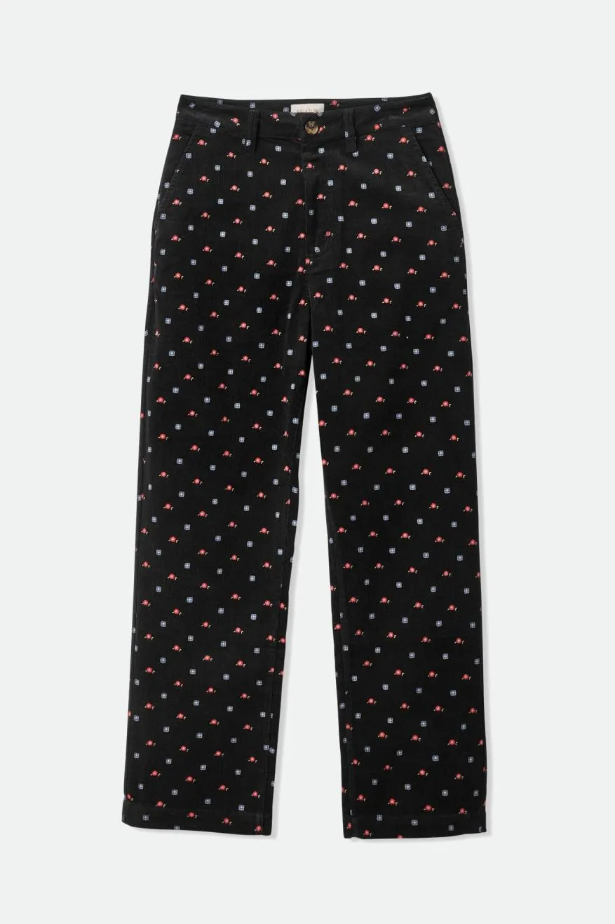 Flexible Waistband Victory Pant - Black Ditsy