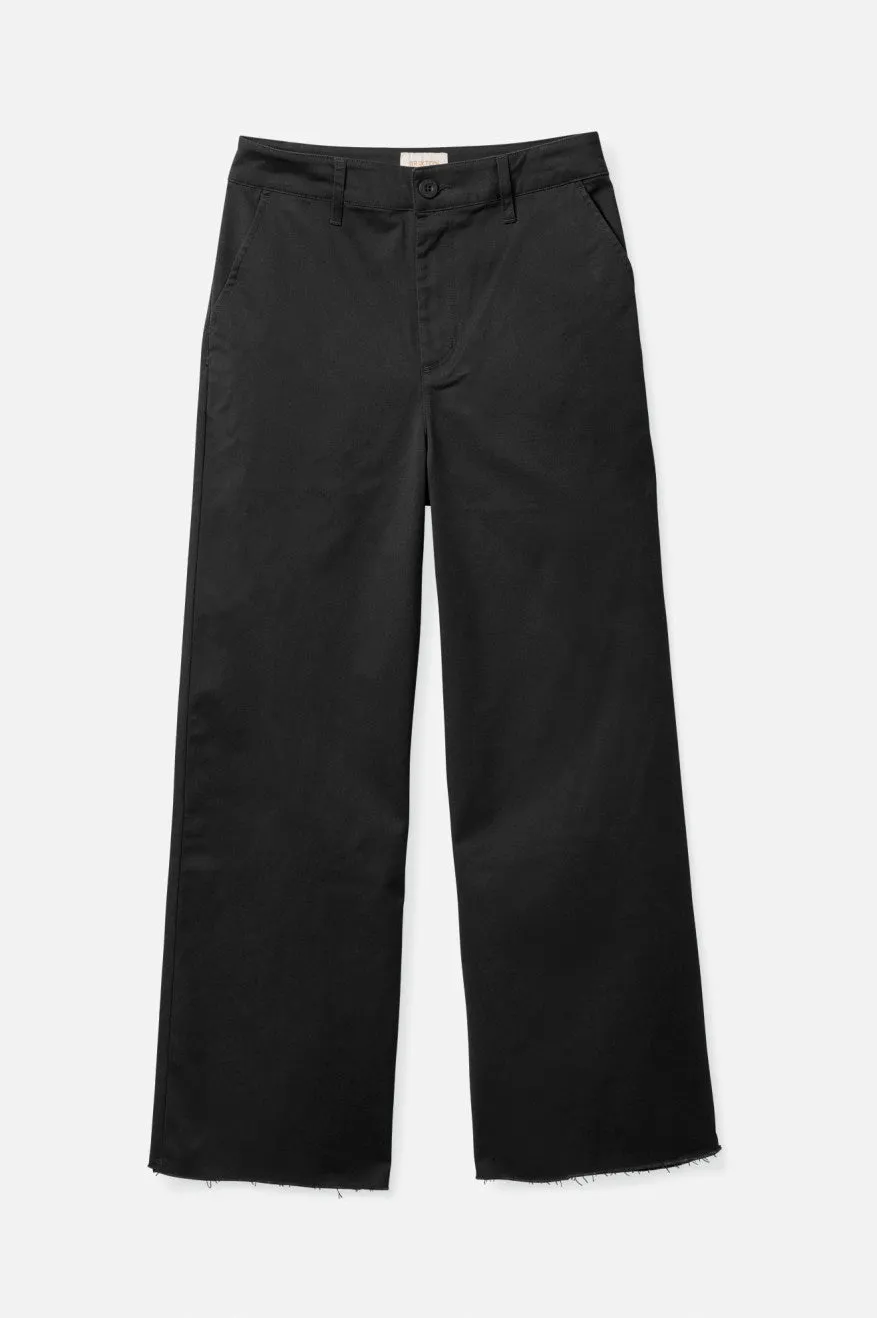 Structured fabric Versatile Fit Victory Wide Leg Pant - Black