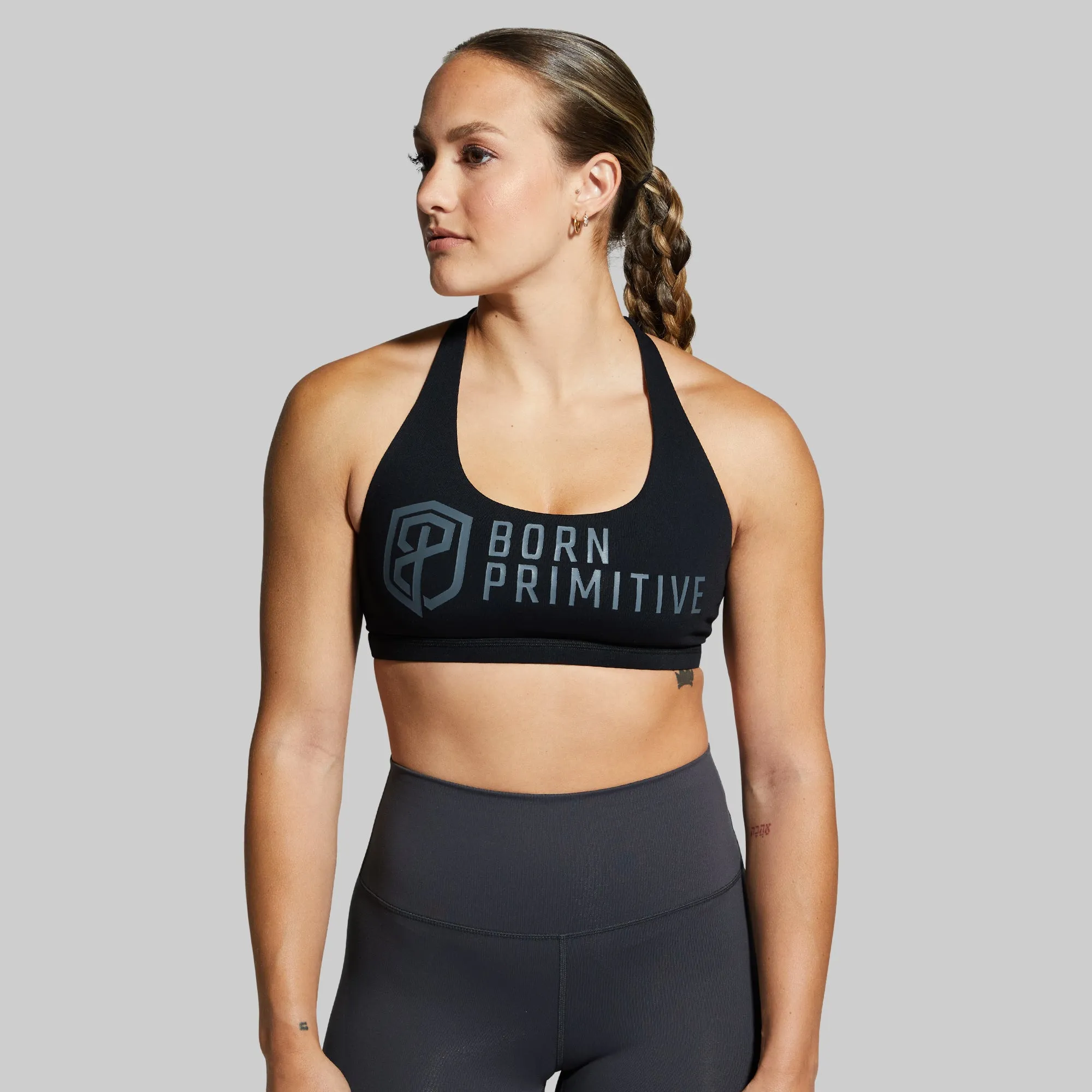 Vitality Original Sports Bra (Brand Strength-Black) Oversized Fit