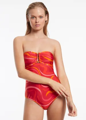 Vortici Bandeau One Piece - Cherry Multipocket Feature