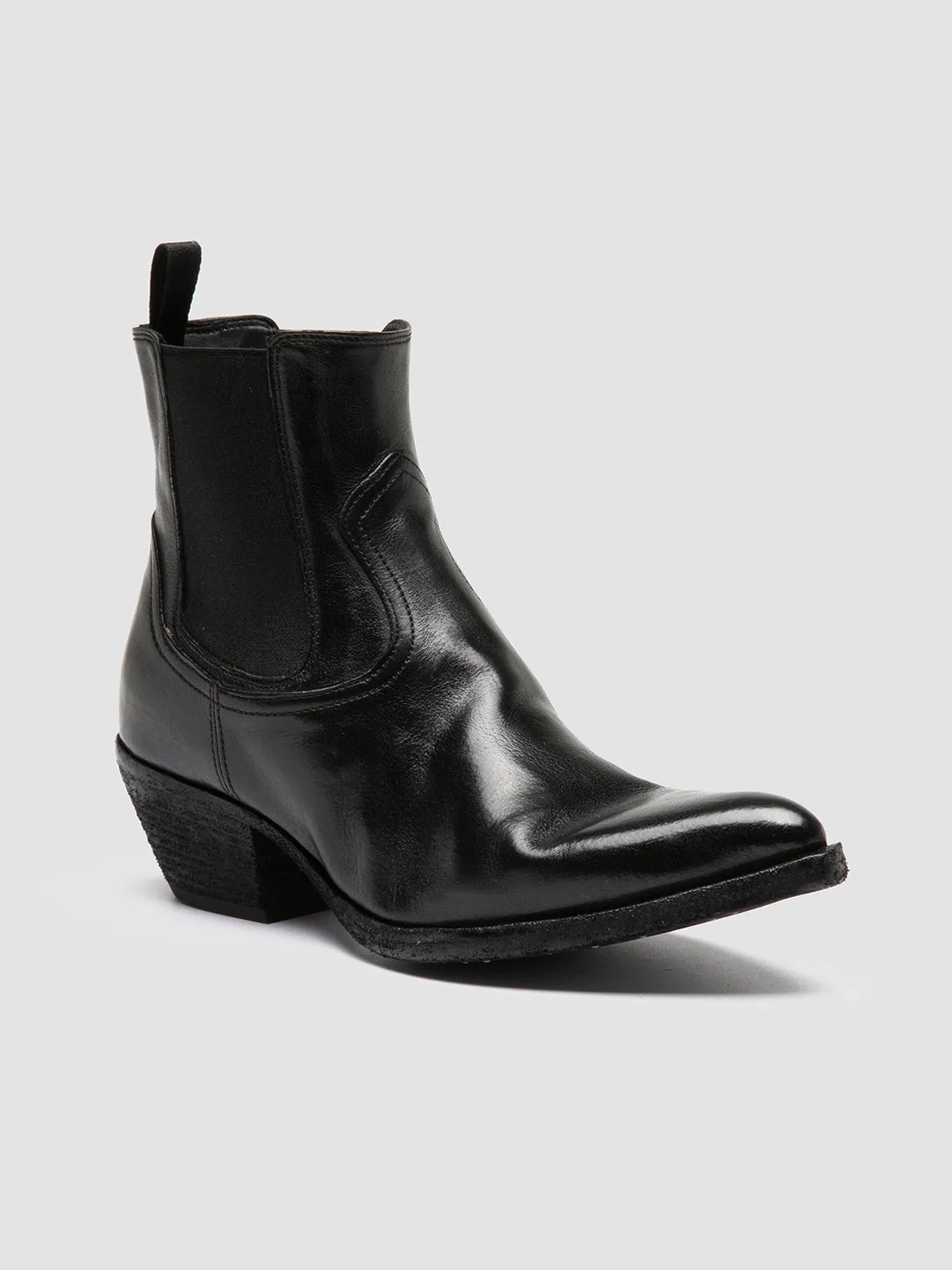 Mud Ground WANDA DD 102 - Black Leather Chelsea Boots